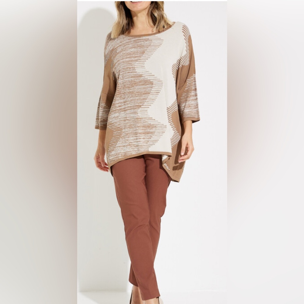 JOSEPH RIBKOFF ABSTRACT PRINT RELAXED FIT TOP